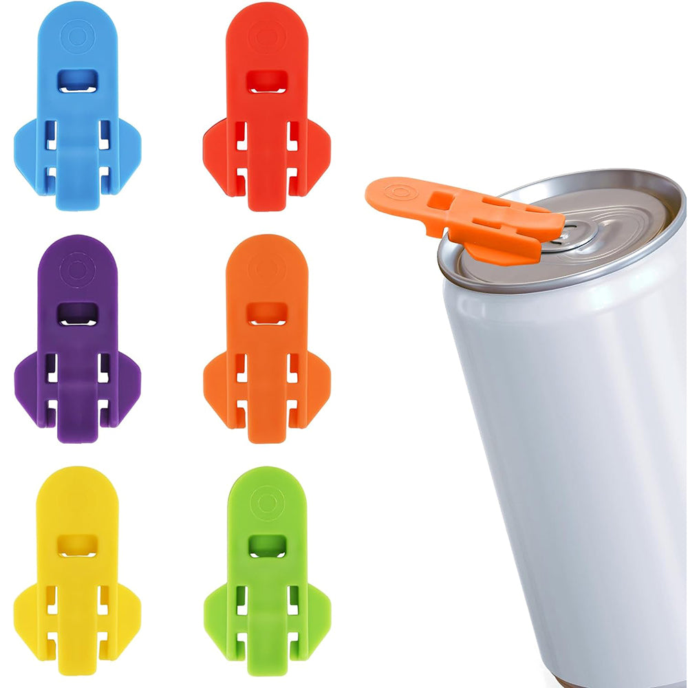 6pcs Dustproof And Insect Proof Simple Handheld Can Opener For Beer And Soda