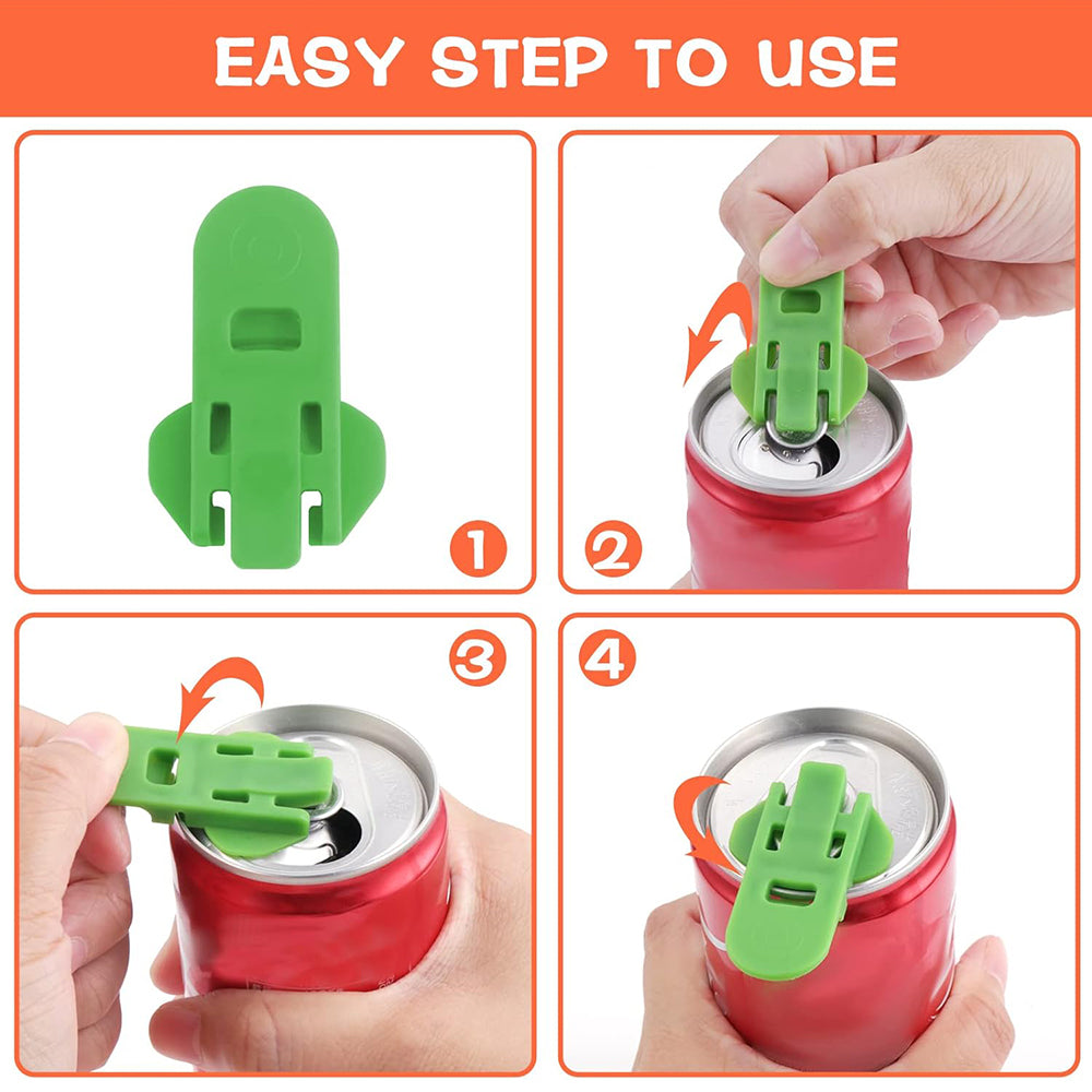 6pcs Dustproof And Insect Proof Simple Handheld Can Opener For Beer And Soda