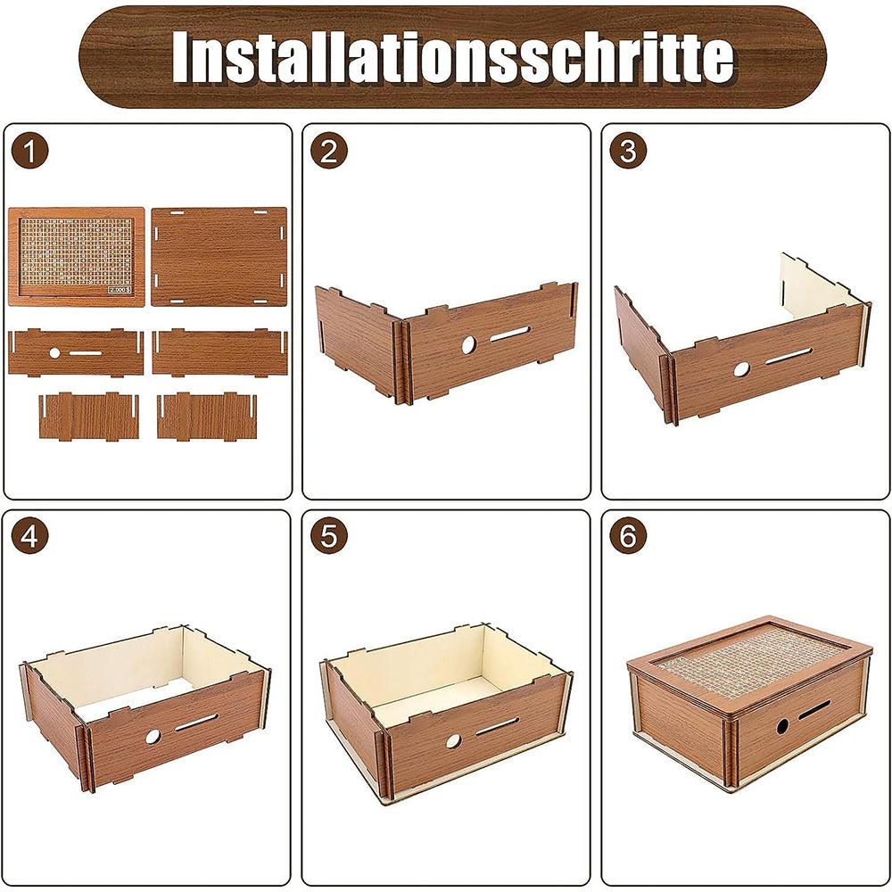 Large Capacity Wooden Piggy Bank Cash Box with Counter - Suitable for EURO