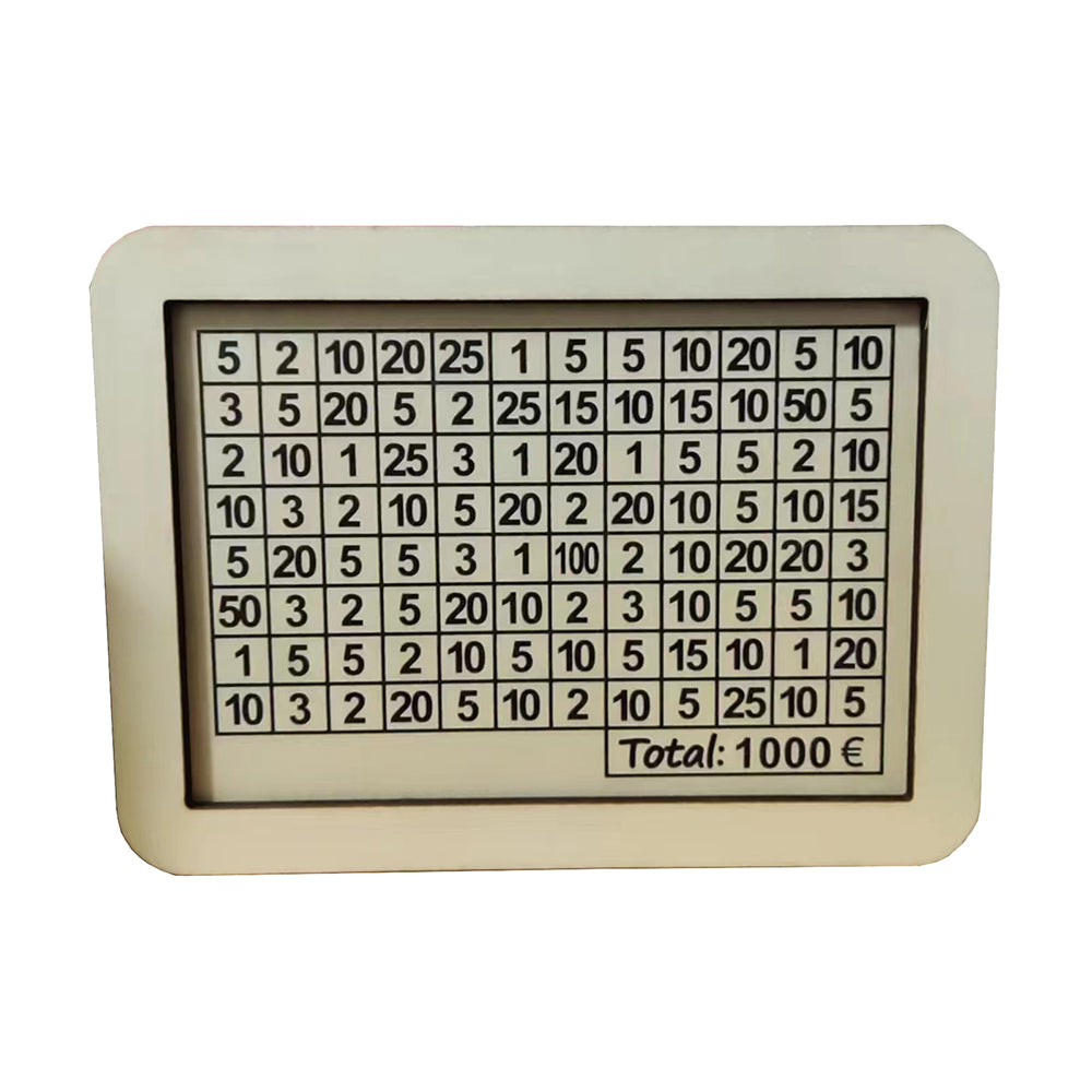 Large Capacity Wooden Piggy Bank Cash Box with Counter - Suitable for EURO