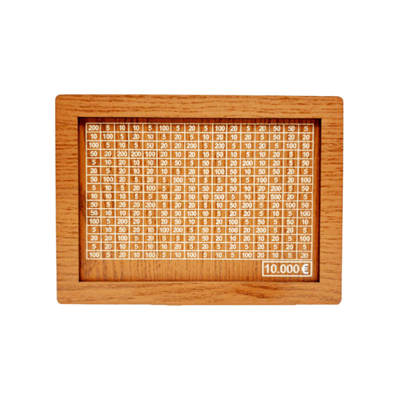 Large Capacity Wooden Piggy Bank Cash Box with Counter - Suitable for EURO
