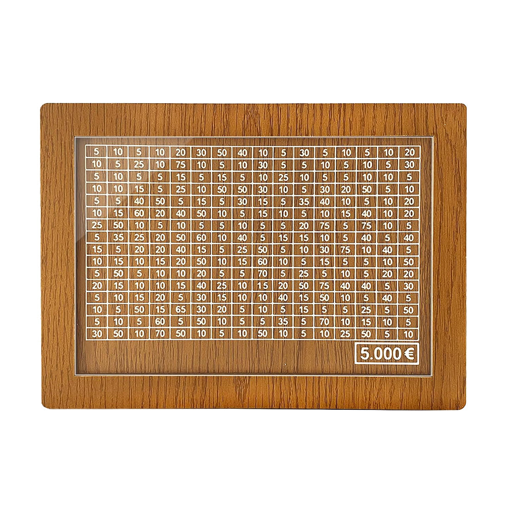 Large Capacity Wooden Piggy Bank Cash Box with Counter - Suitable for EURO
