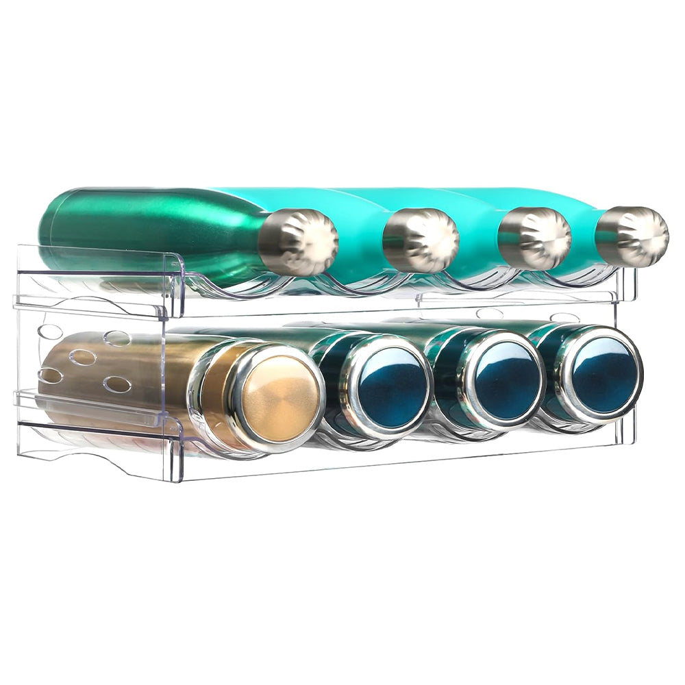 Space-Saving Tire Stackable Water Bottle Organizer Rack - Holds 6/8/12/16 Bottles Securely