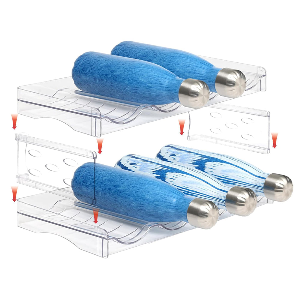 Space-Saving Tire Stackable Water Bottle Organizer Rack - Holds 6/8/12/16 Bottles Securely