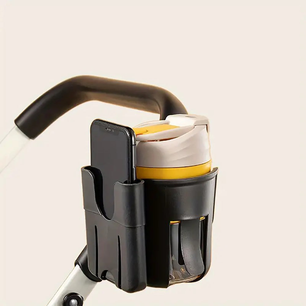 Convenient 2-in-1 Stroller Cup and Phone Holder for On-the-Go Parenting