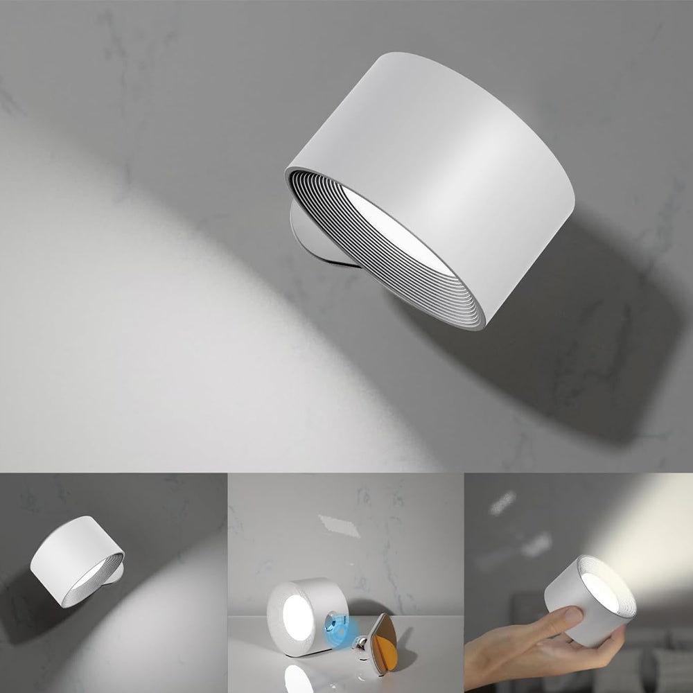 360° Rotatable Dimmable Touch Control Magnetic Ball Light LED Wall Sconce - USB Rechargeable