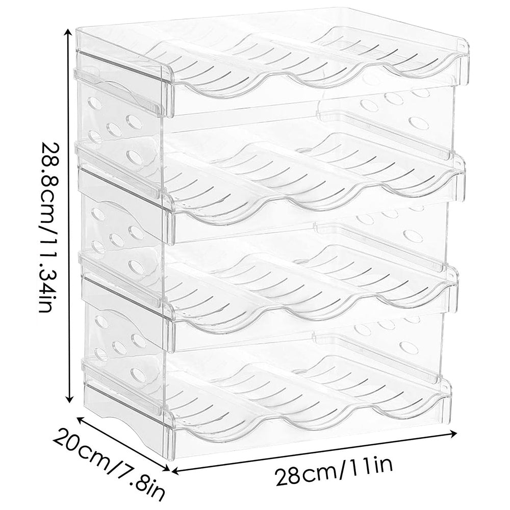 Space-Saving Tire Stackable Water Bottle Organizer Rack - Holds 6/8/12/16 Bottles Securely