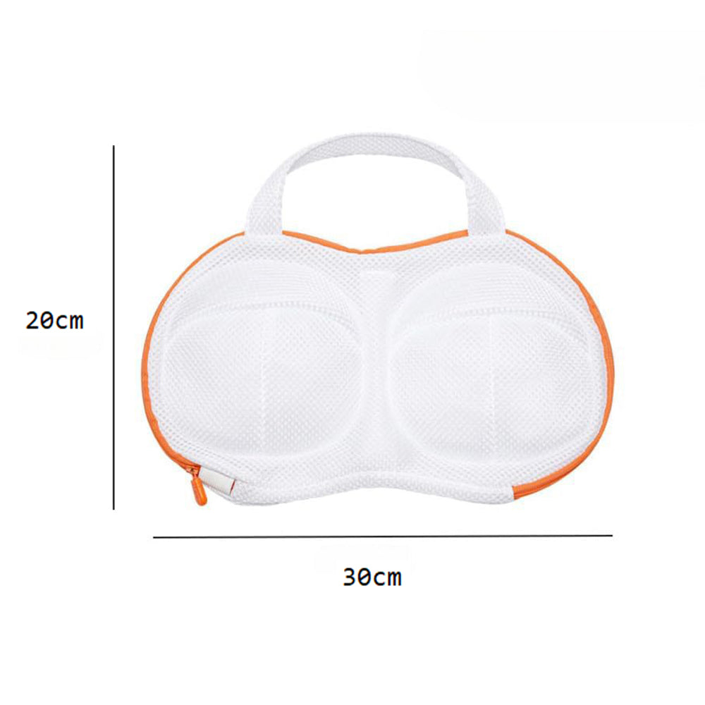 High Permeability Mesh Bra-shaped Lingerie Laundry Bags With Handle And Zipper