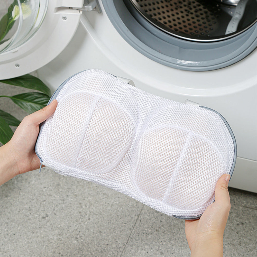 High Permeability Mesh Bra-shaped Lingerie Laundry Bags With Handle And Zipper