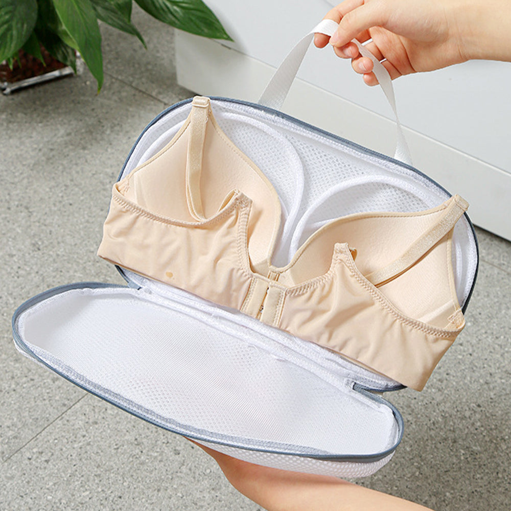 High Permeability Mesh Bra-shaped Lingerie Laundry Bags With Handle And Zipper