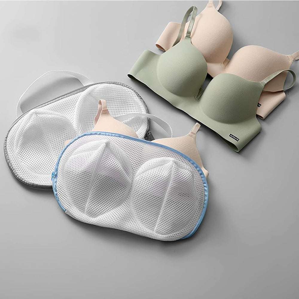 High Permeability Mesh Bra-shaped Lingerie Laundry Bags With Handle And Zipper