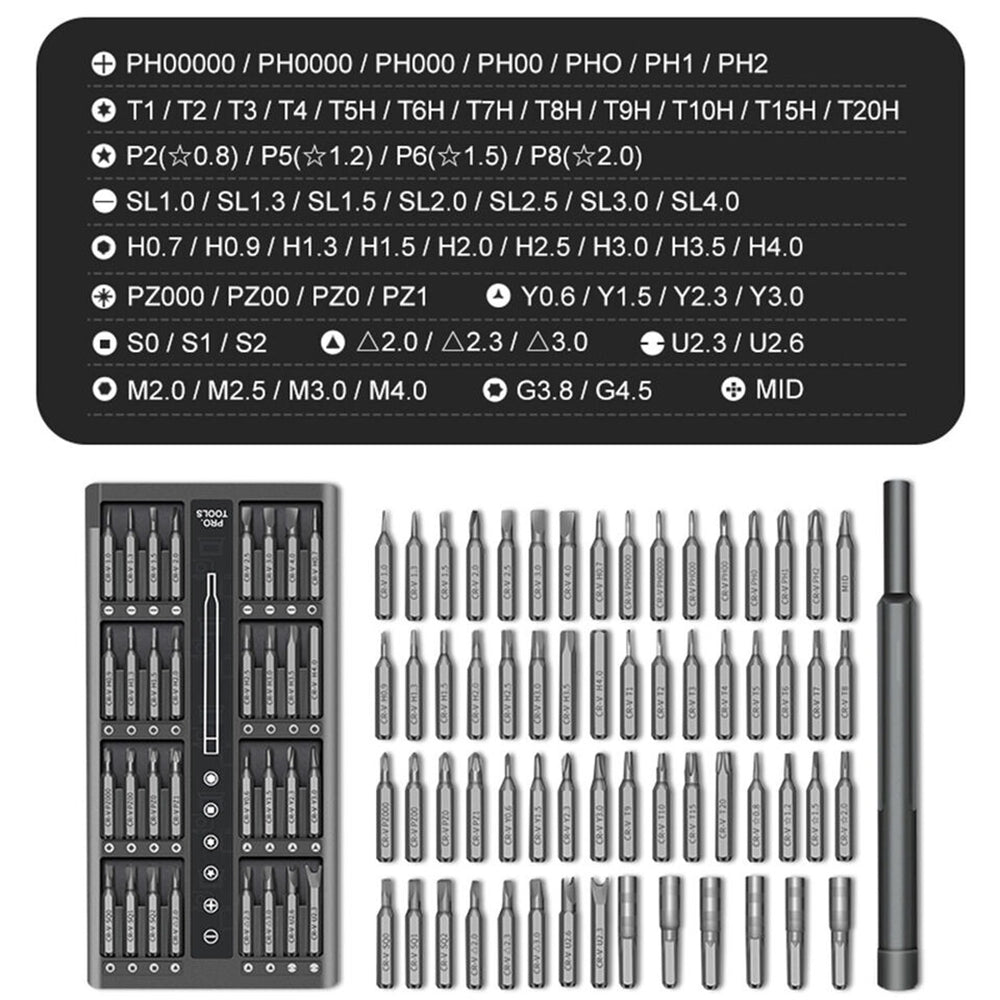 Precision 63-in-1 Magnetic Screwdriver Set for Repair and Maintenance