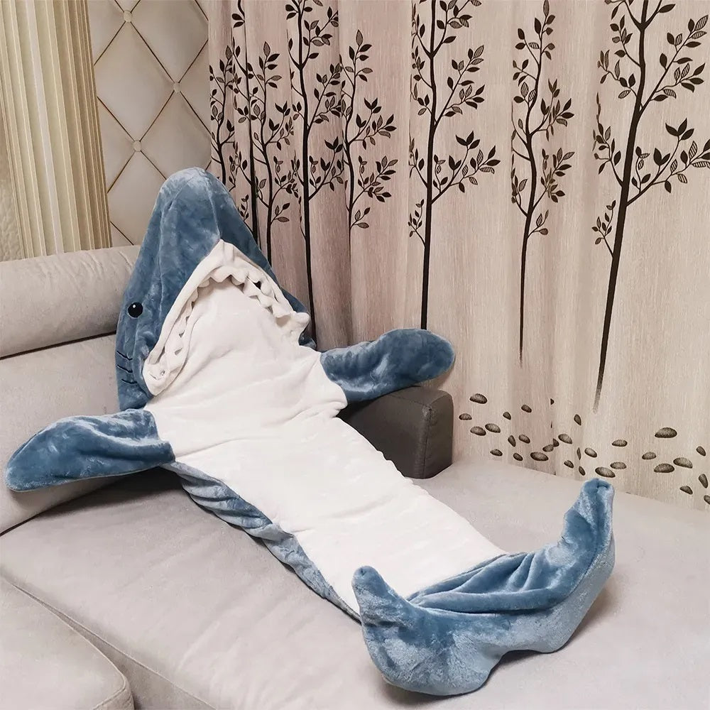 Funny Homewear Shark Onesie Sleeping Bag Winter Warm Blanket