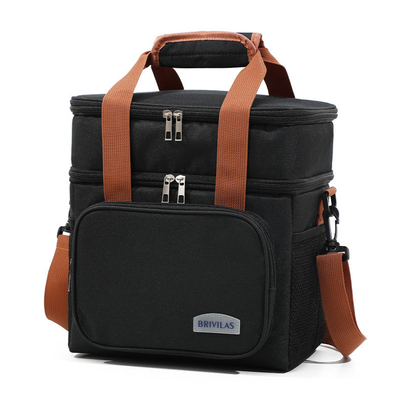 Large Capacity Double Layer Crosbody Lunch Bags