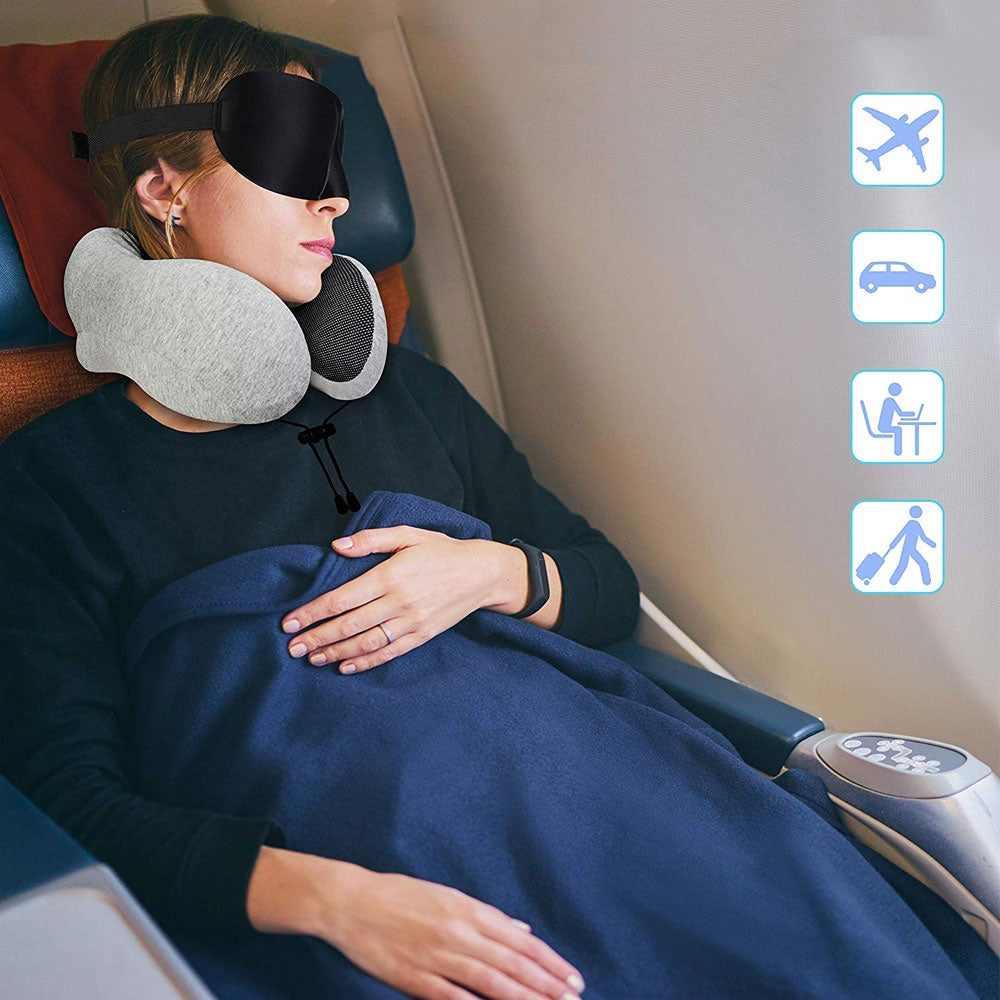 Travel Comfort U-Shaped Memory Foam Neck Pillow