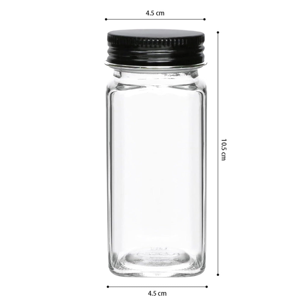 STORFEX 24-Pack 120ml Glass Spice Jars with Labels