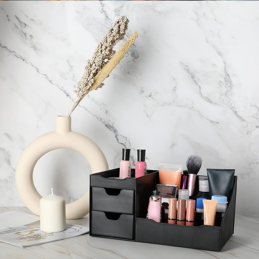 STORFEX Uncluttered Designs Large Black Vanity Organizer