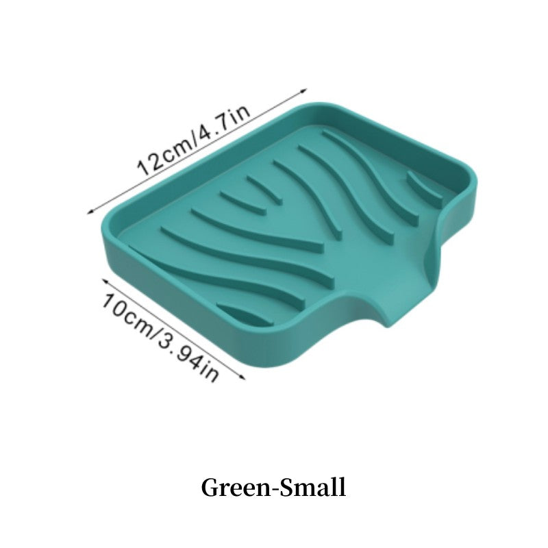 Free Punch Silicone Drain Soap Box Anti-slip Sink Tray