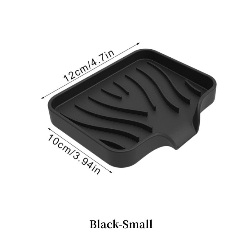 Free Punch Silicone Drain Soap Box Anti-slip Sink Tray