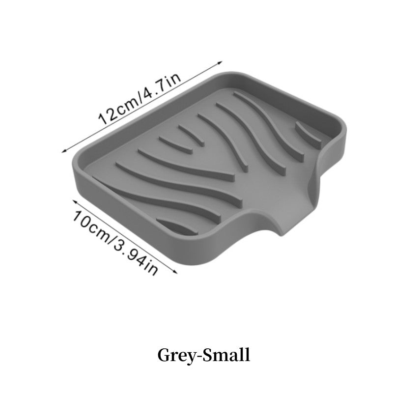 Free Punch Silicone Drain Soap Box Anti-slip Sink Tray