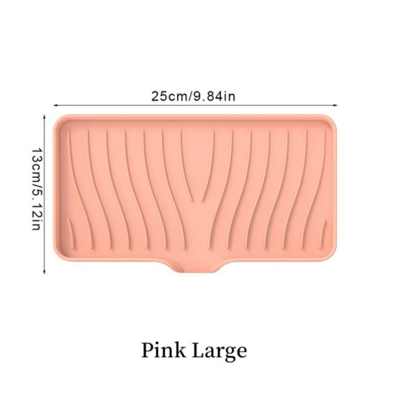 Free Punch Silicone Drain Soap Box Anti-slip Sink Tray