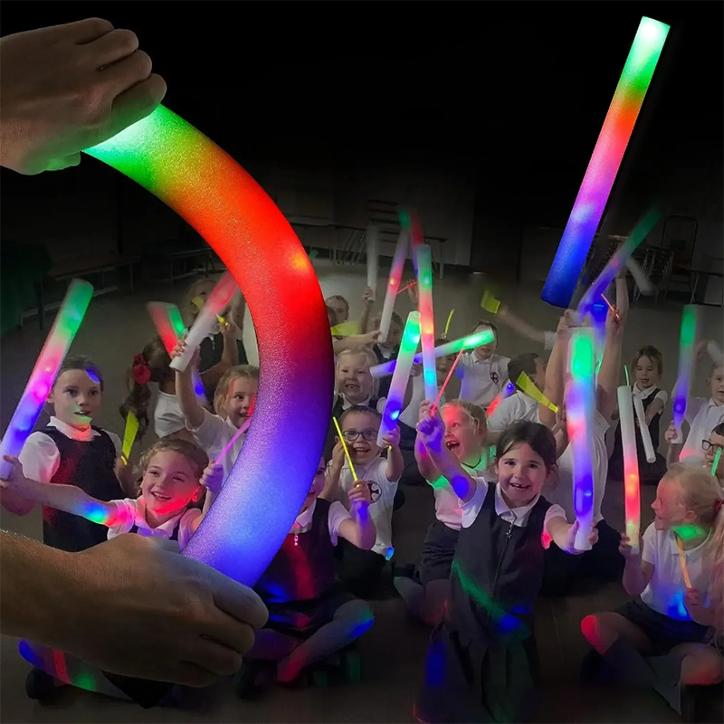 8/10/15/20pcs Colorful LED Glow Foam Sticks