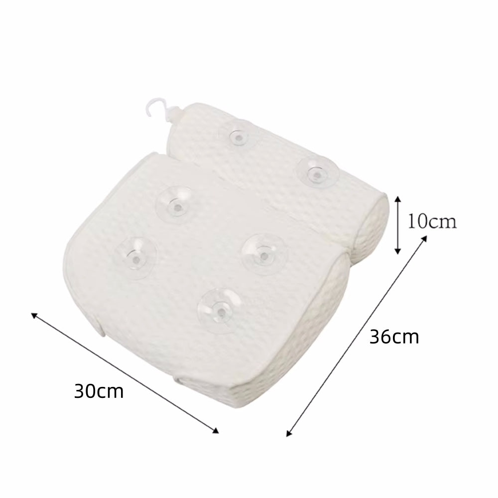 Non-Slip Suction Cups Air Mesh Bath Pillow for Bathtub