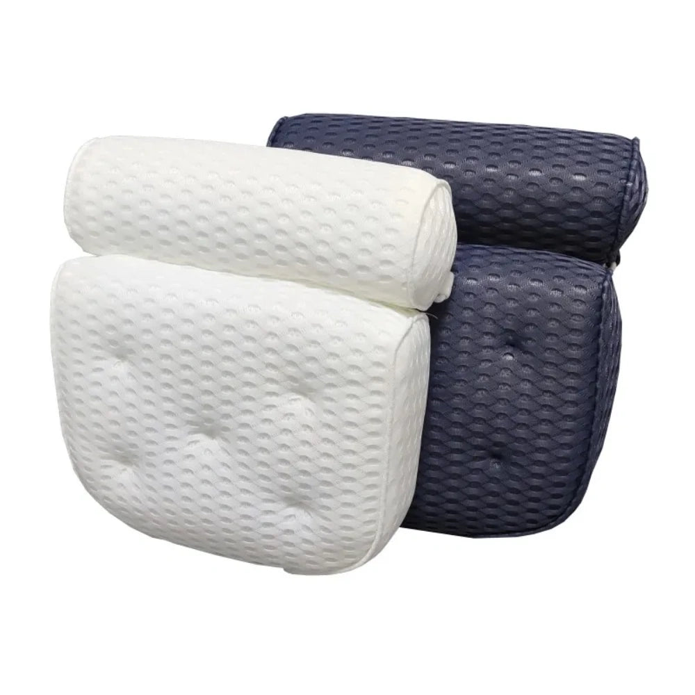 Non-Slip Suction Cups Air Mesh Bath Pillow for Bathtub