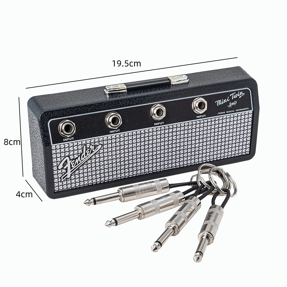 Blues Music Storage Jack Rack Vintage Amplifier Wall Keychain