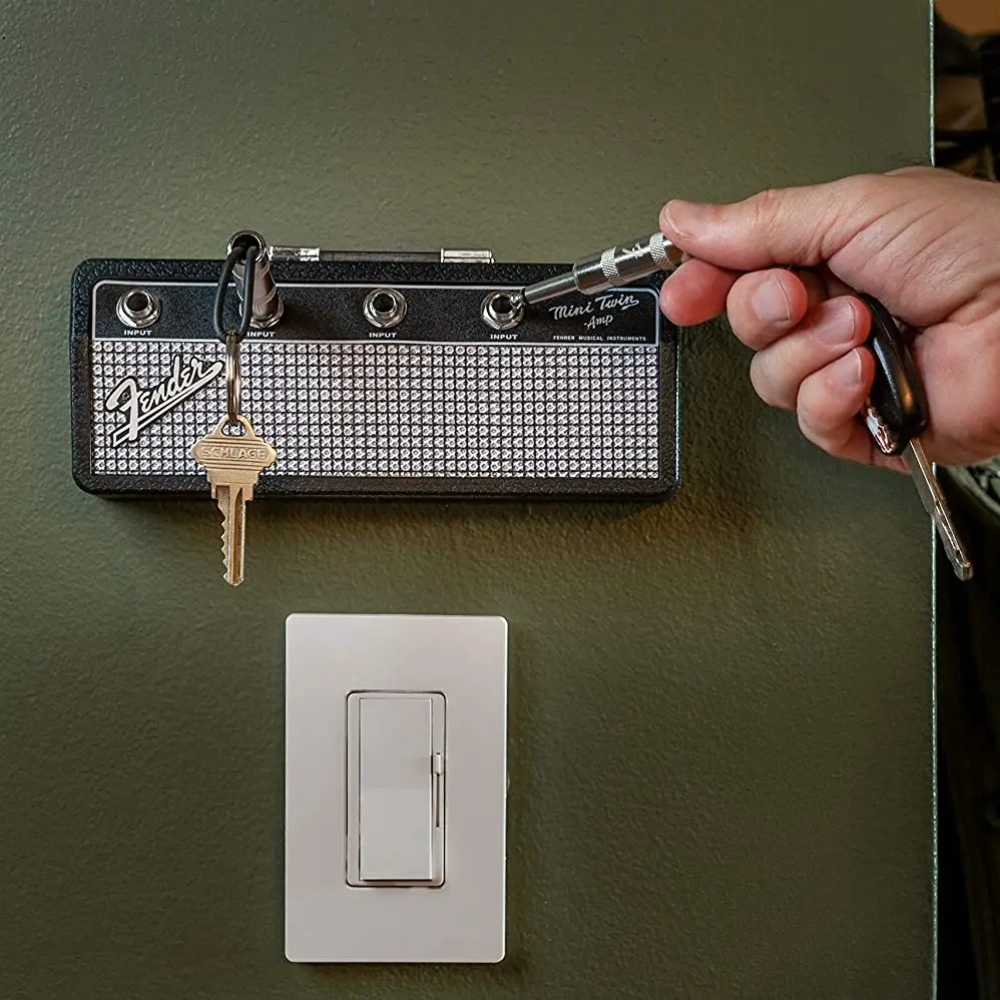 Blues Music Storage Jack Rack Vintage Amplifier Wall Keychain