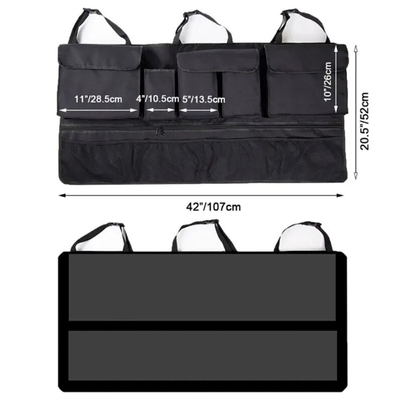9 Pockets Oxford Back Seat Car Trunk Hanging Storage Bag Organizer