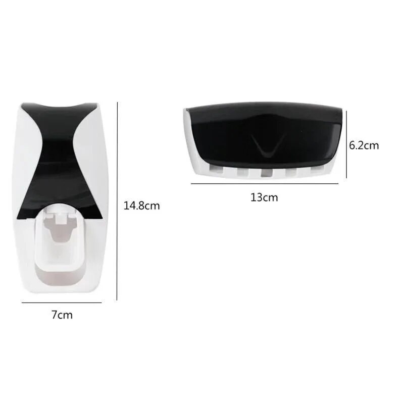 Wall Mounted Toothbrush Storage Rack with Toothpaste Squeezer