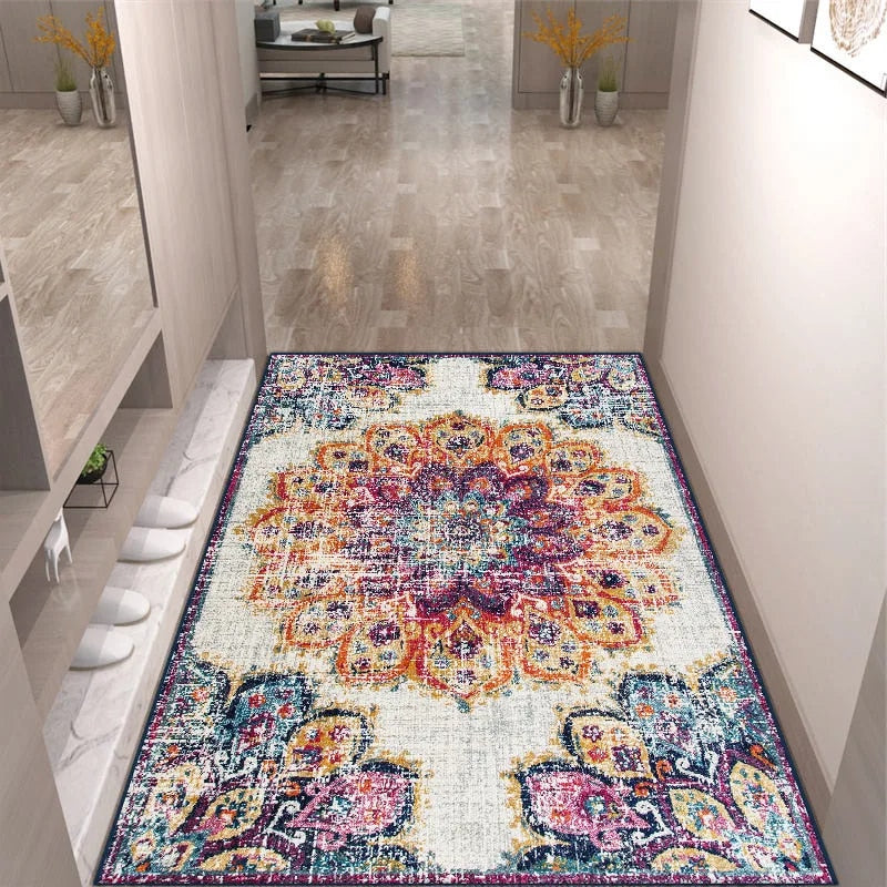 40*60CM Light Luxury Retro Entry Door Carpet Crystal Velvet Floor Mat