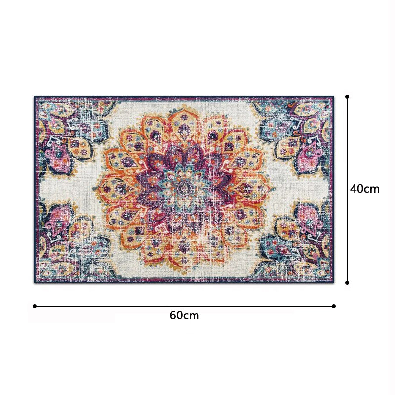 40*60CM Light Luxury Retro Entry Door Carpet Crystal Velvet Floor Mat