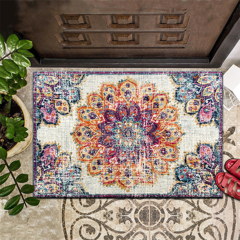 40*60CM Light Luxury Retro Entry Door Carpet Crystal Velvet Floor Mat