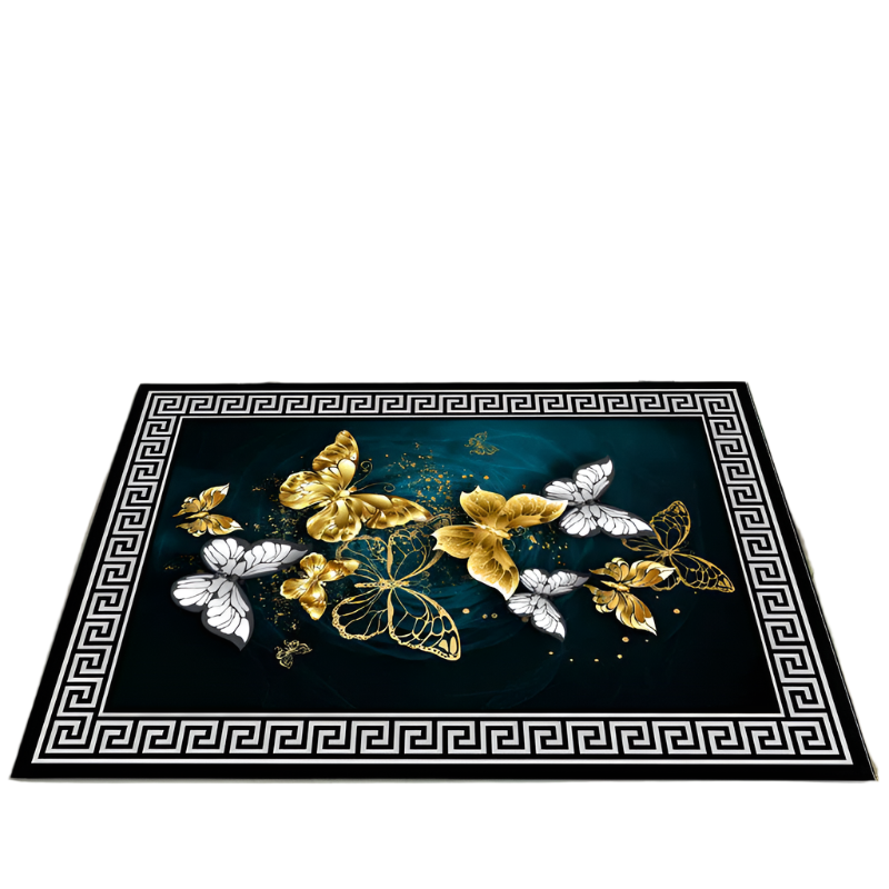 Modern New Chinese Carpet Crystal Velvet Living Room Blanket