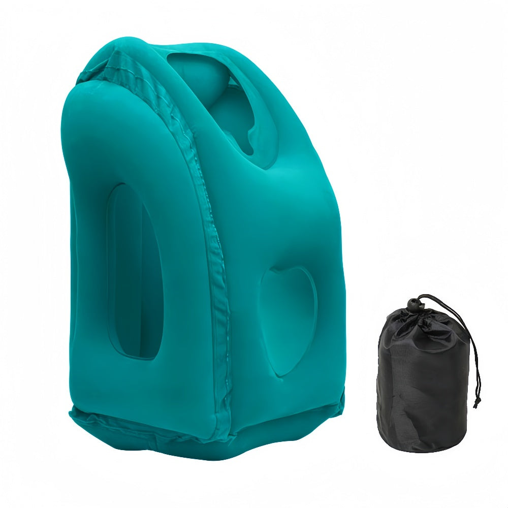Portable Chin Support Inflatable Travel Neck Pillow Office Nap Rest Support Pillow