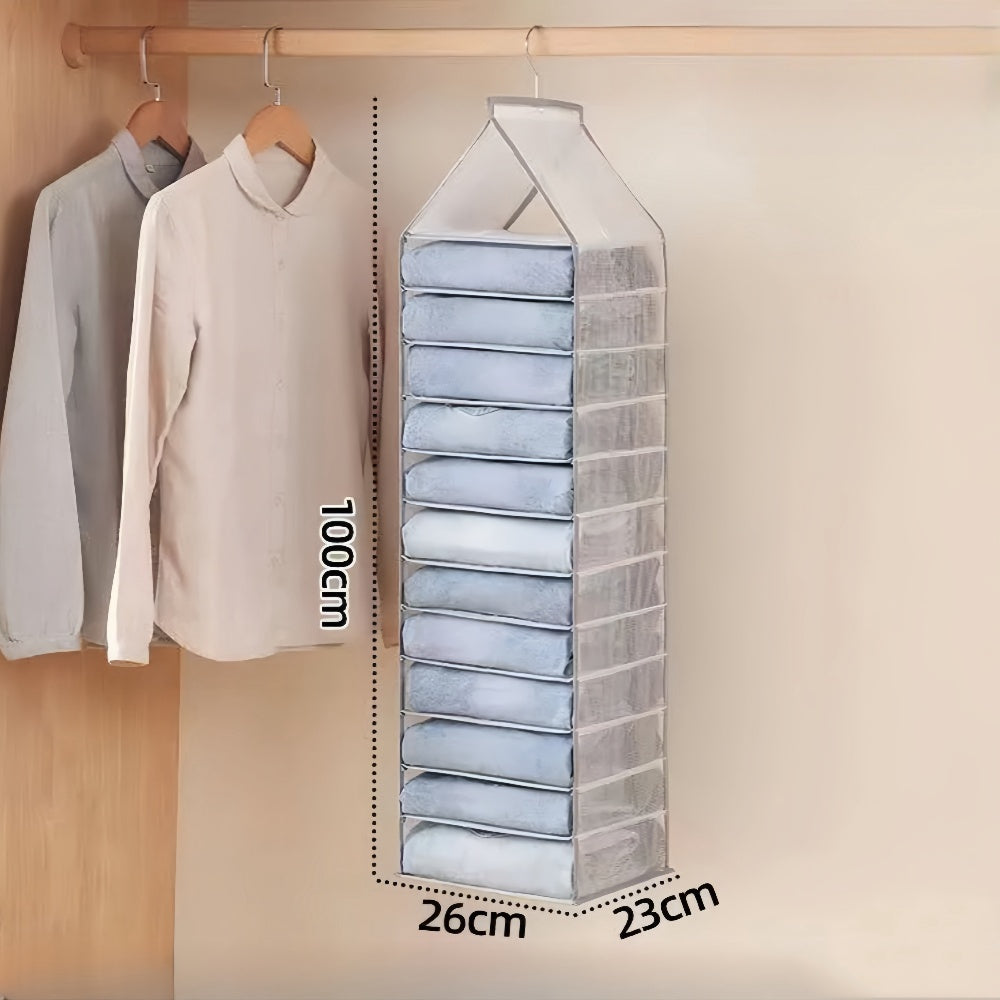 Wardrobe Hanging Storage Bag Cabinet Organizer