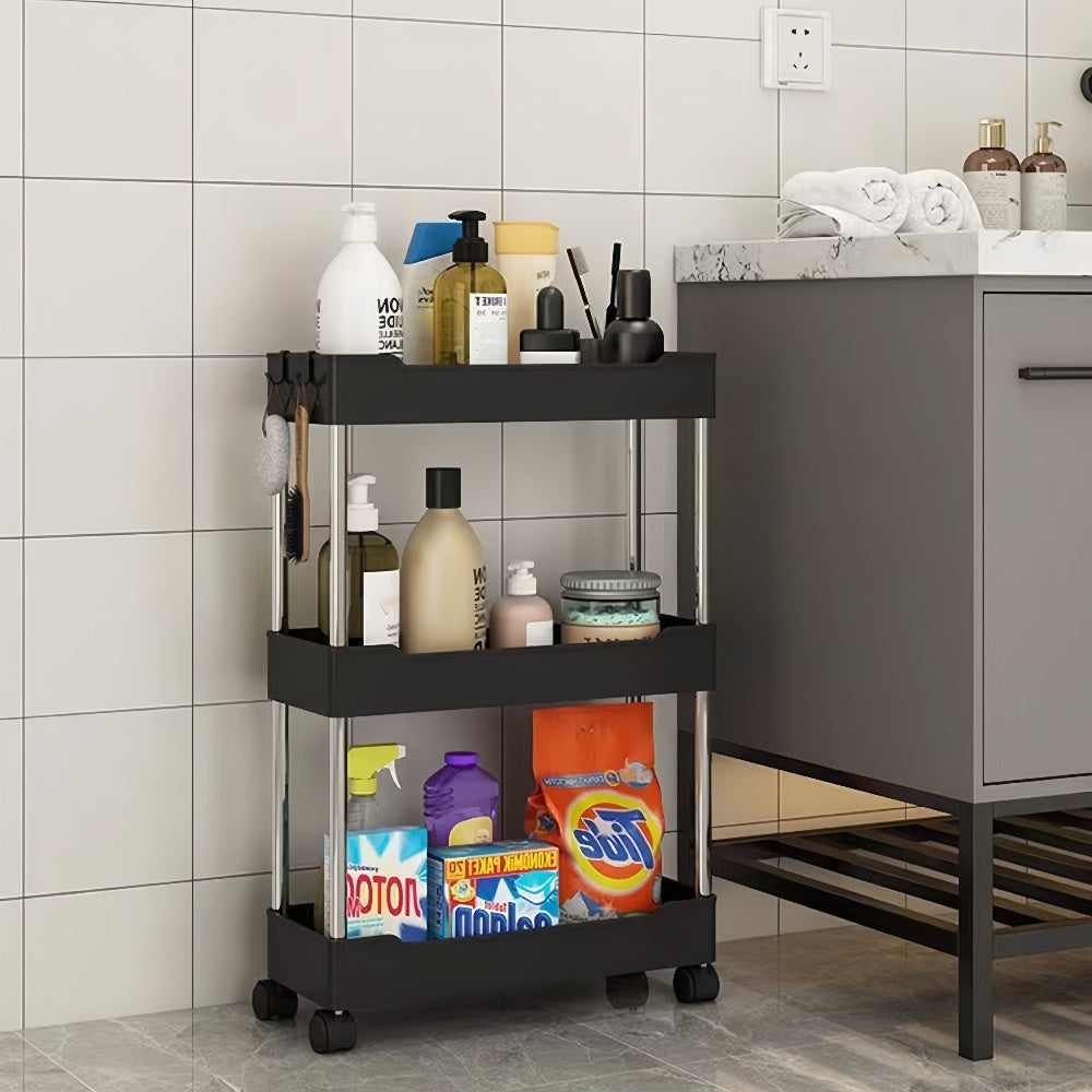 Multi-purpose Portable Bathroom Storage Rack on Wheels