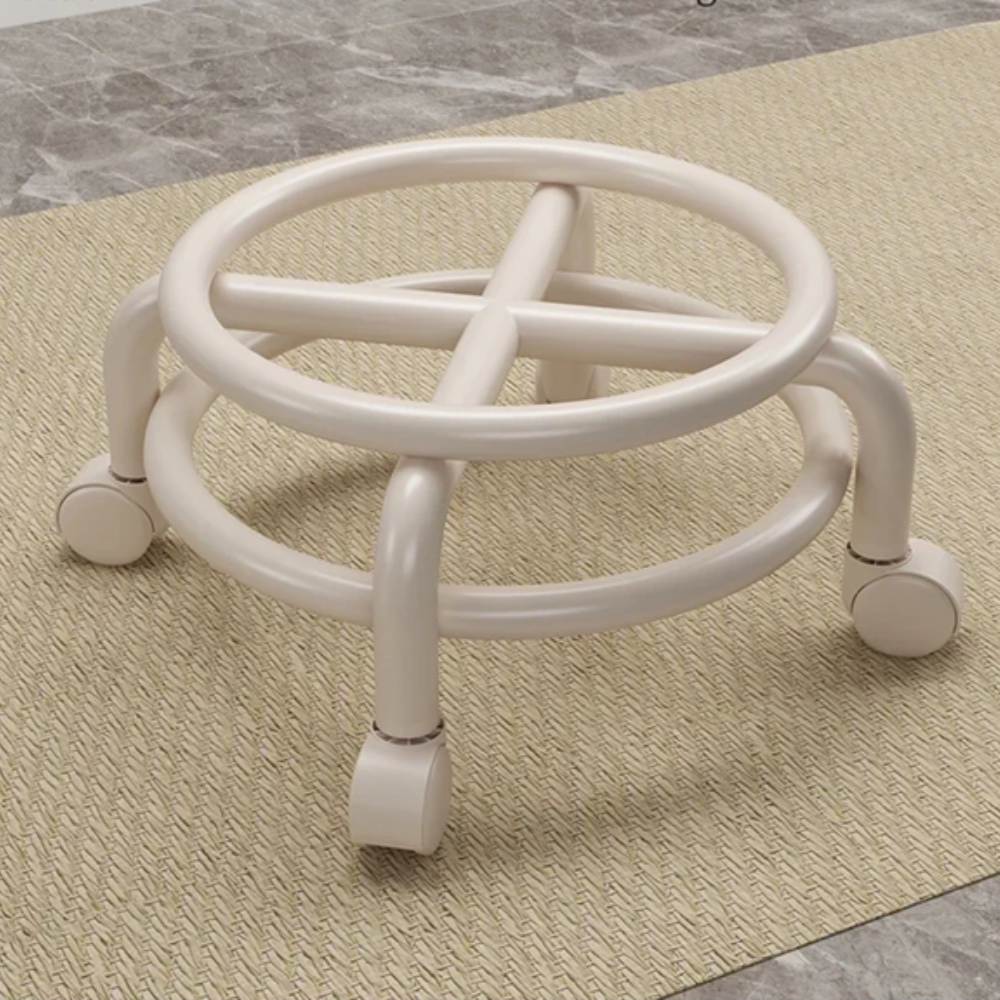 Multi-Functional Pulley Low Stool with Universal Wheels