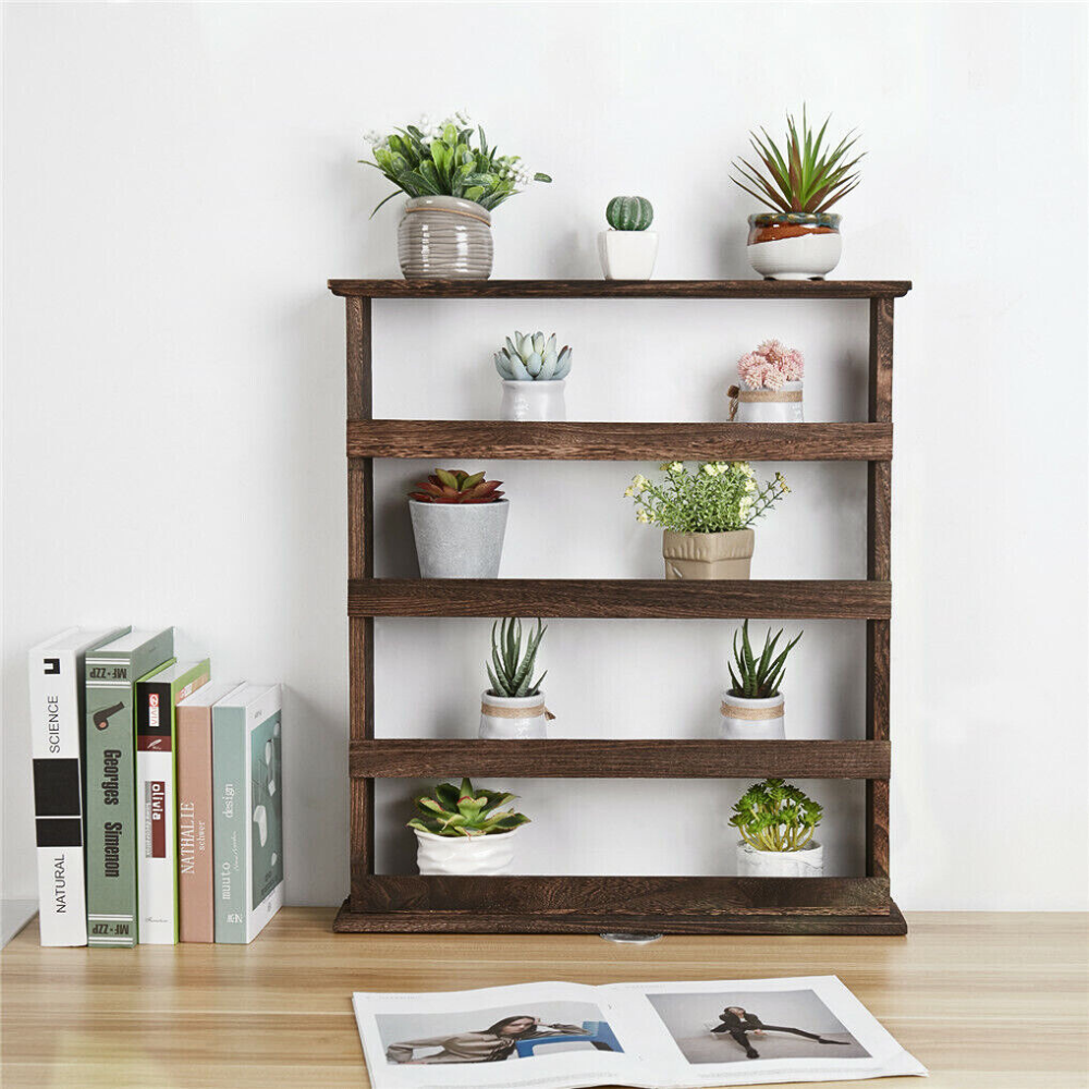 Wall Mount Wooden Spice Rack Holder