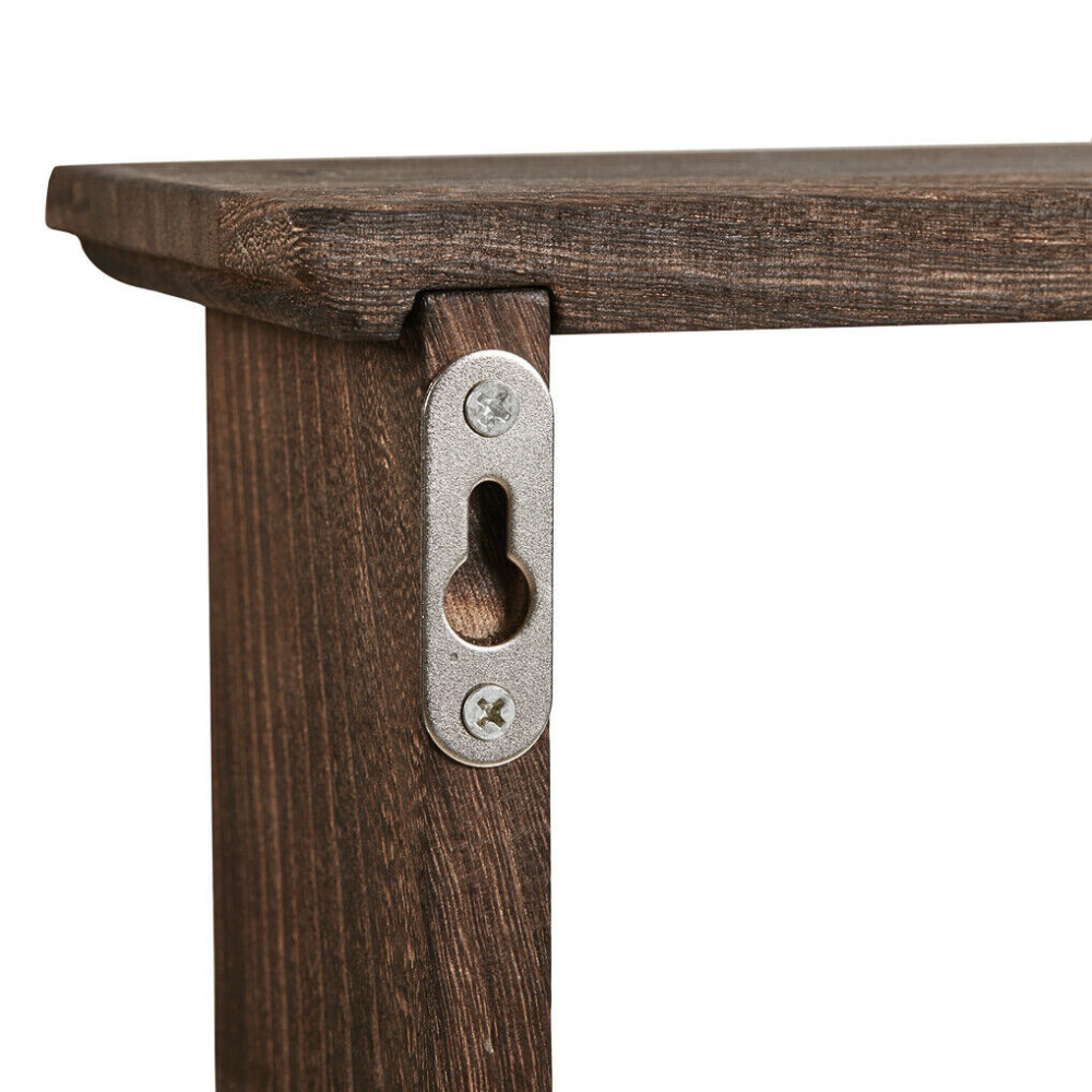 Wall Mount Wooden Spice Rack Holder