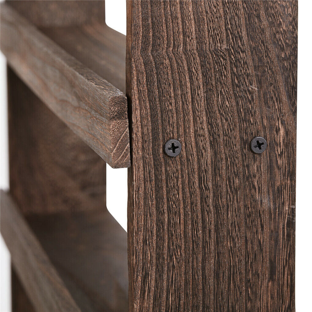 Wall Mount Wooden Spice Rack Holder