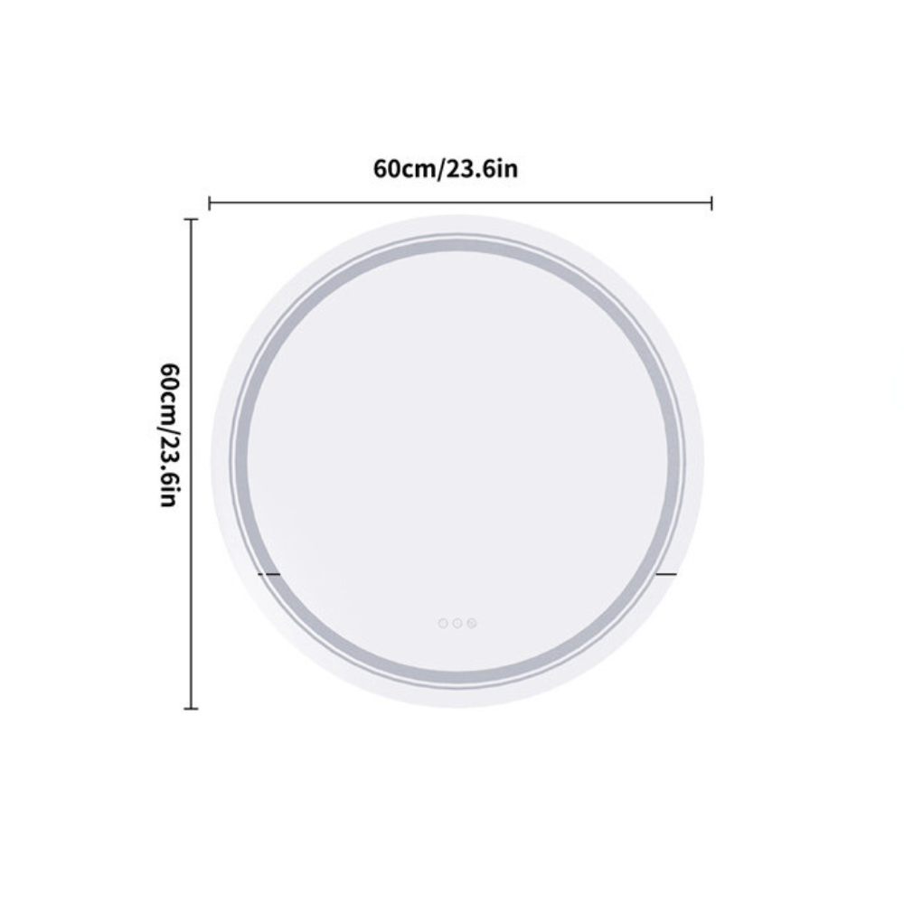 Round Bathroom Mirror with LED RGB Light