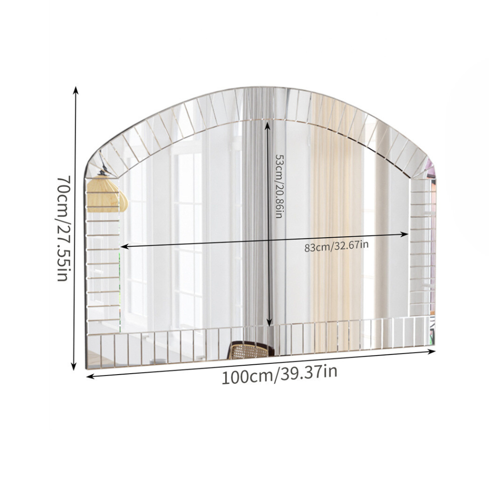 Large Beveled Glass Wall Mirror
