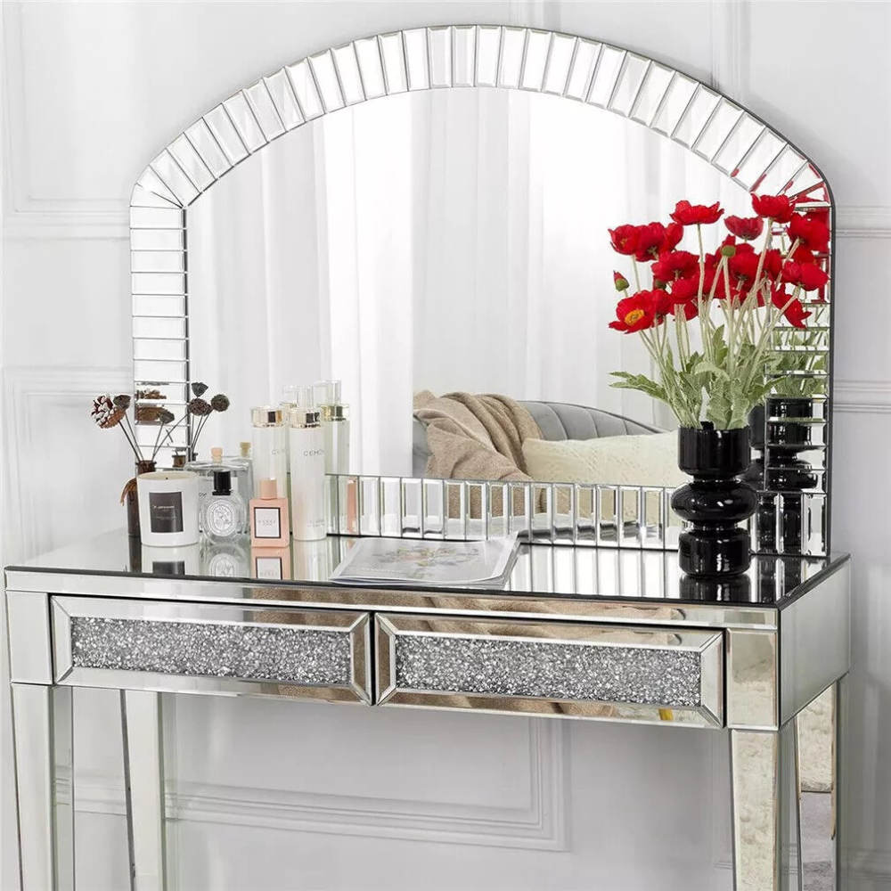 Large Beveled Glass Wall Mirror