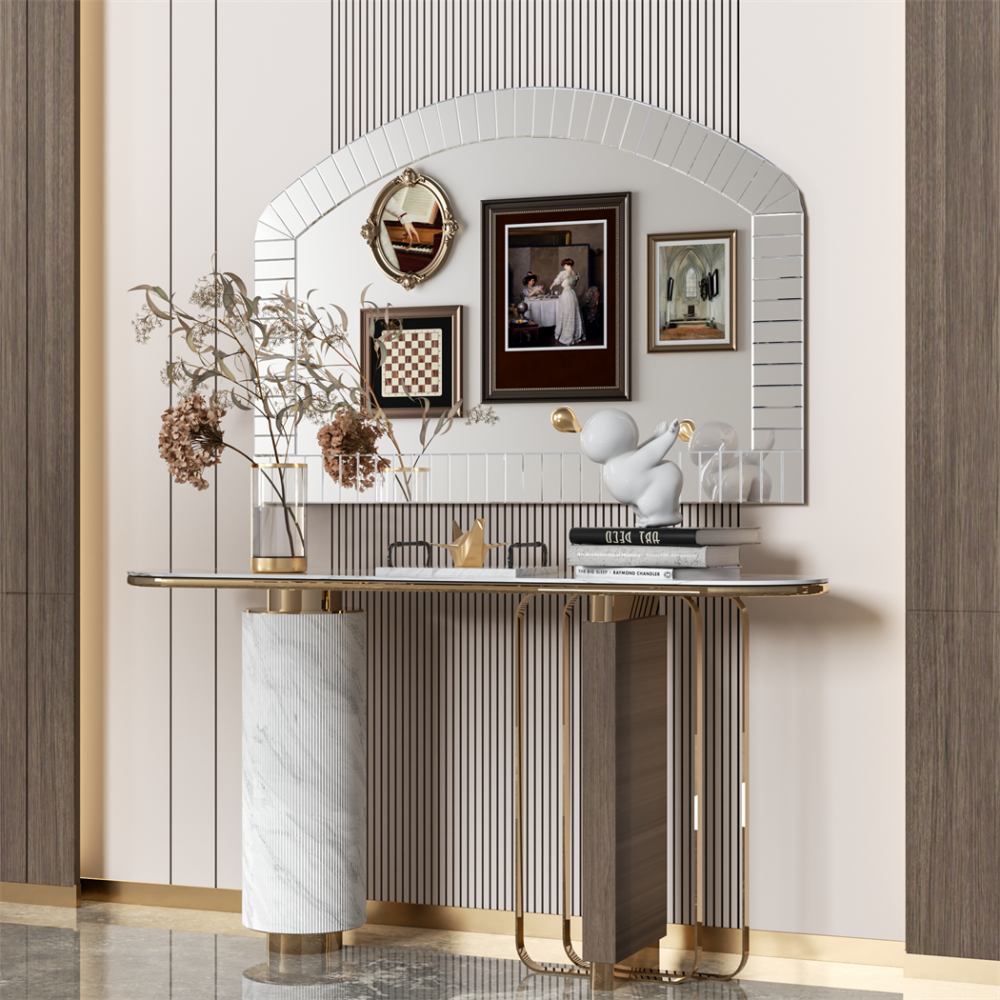 Large Beveled Glass Wall Mirror