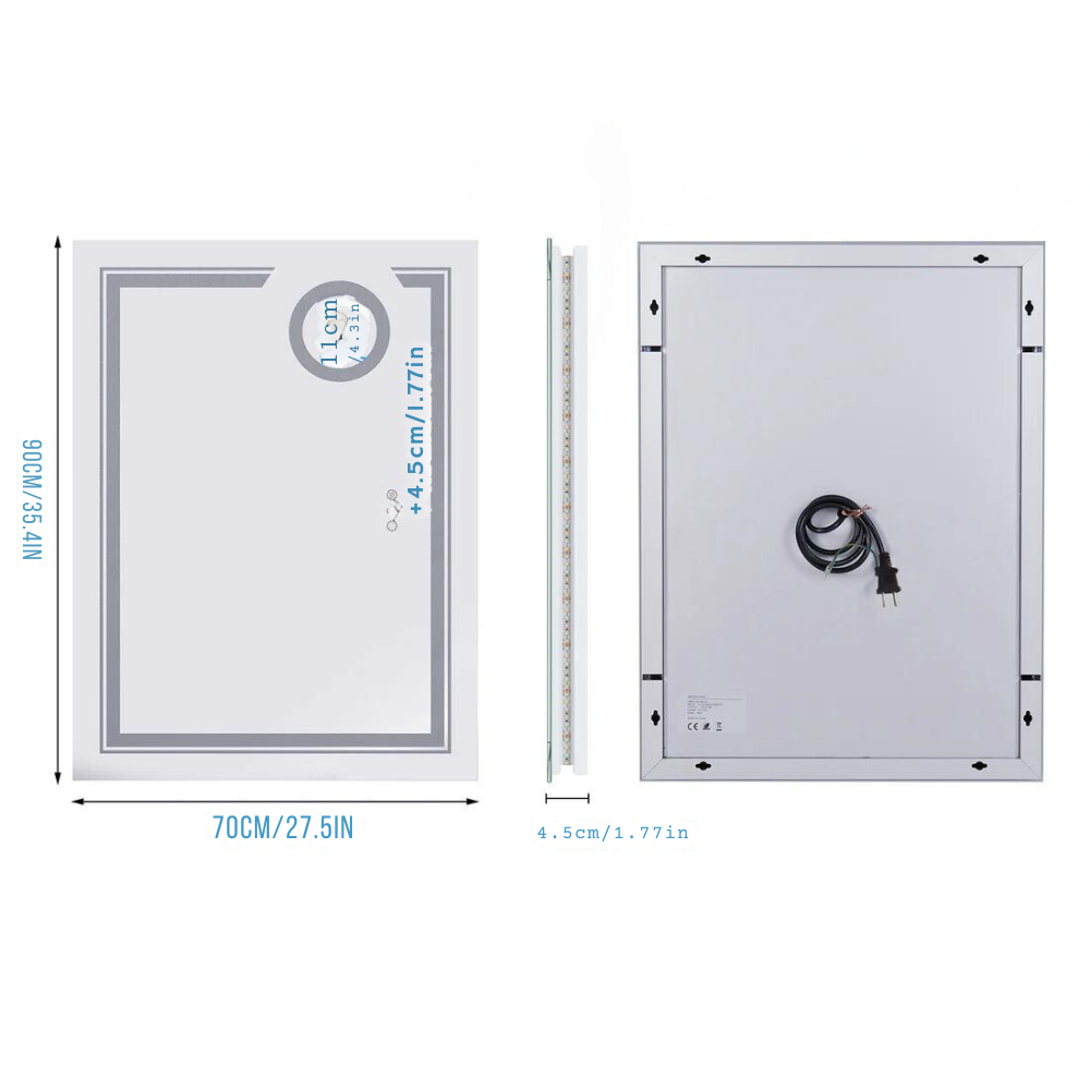 Stylish LED Wall Mounted Magnifying Mirror