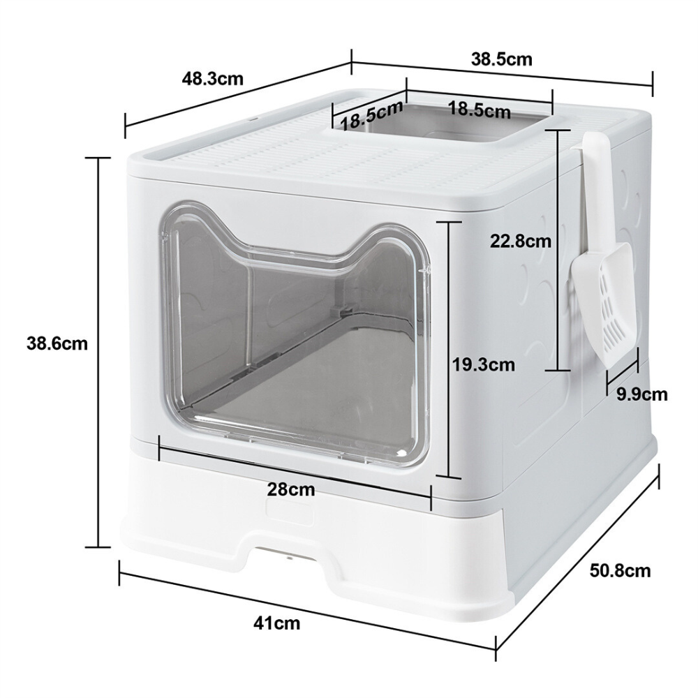Tidy Cat Litter Box Enclosure with Portable Scoop Drawer
