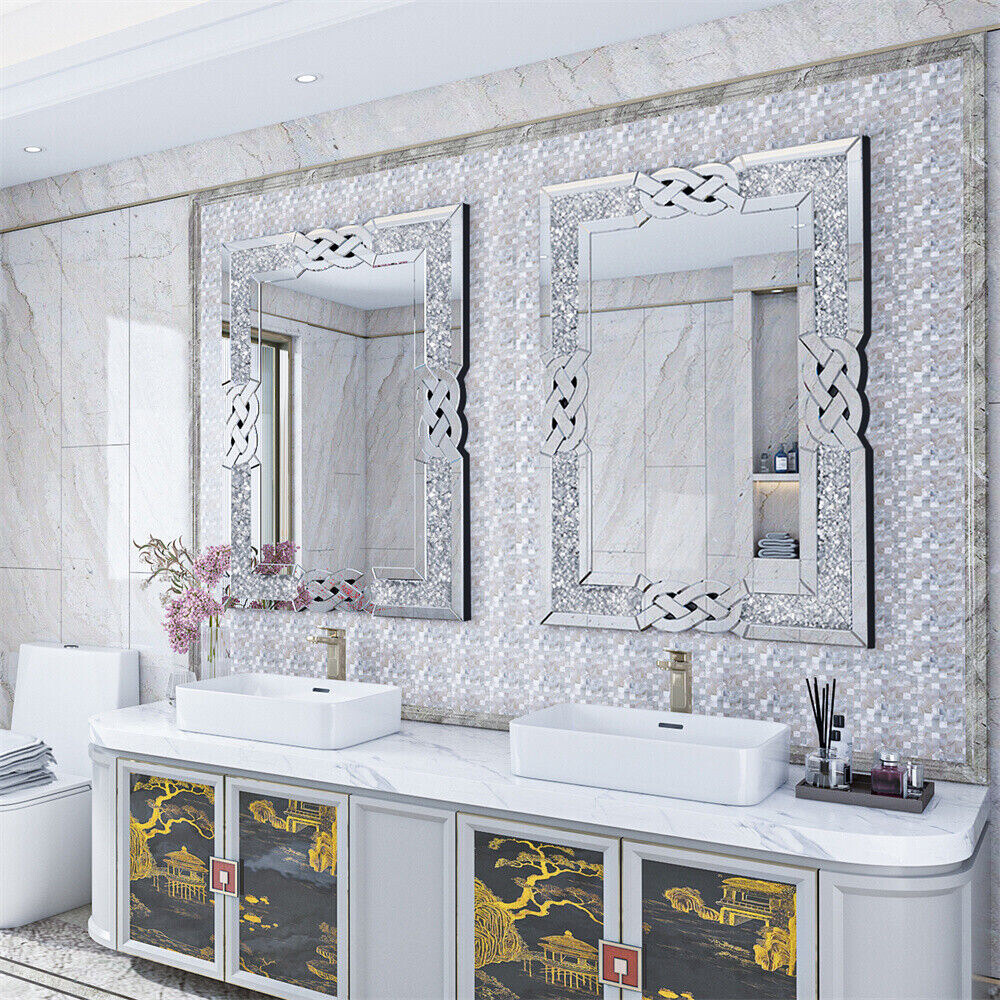 Modern Crystal Crush Diamond Mirror